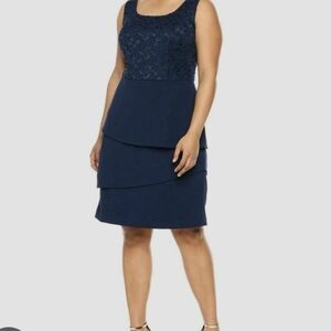 Alex Evenings Midnight Blue Sequin Mini Dress